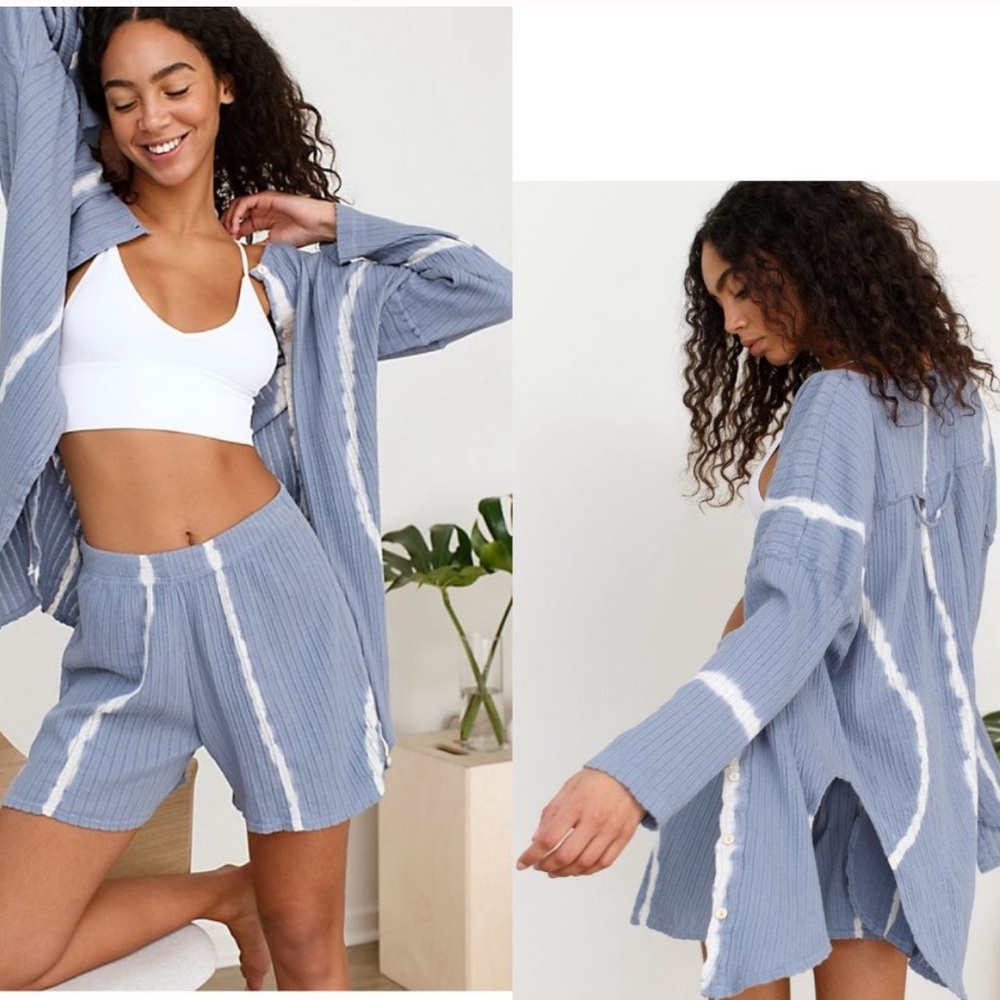 Free People tie dye short pajama lounge set